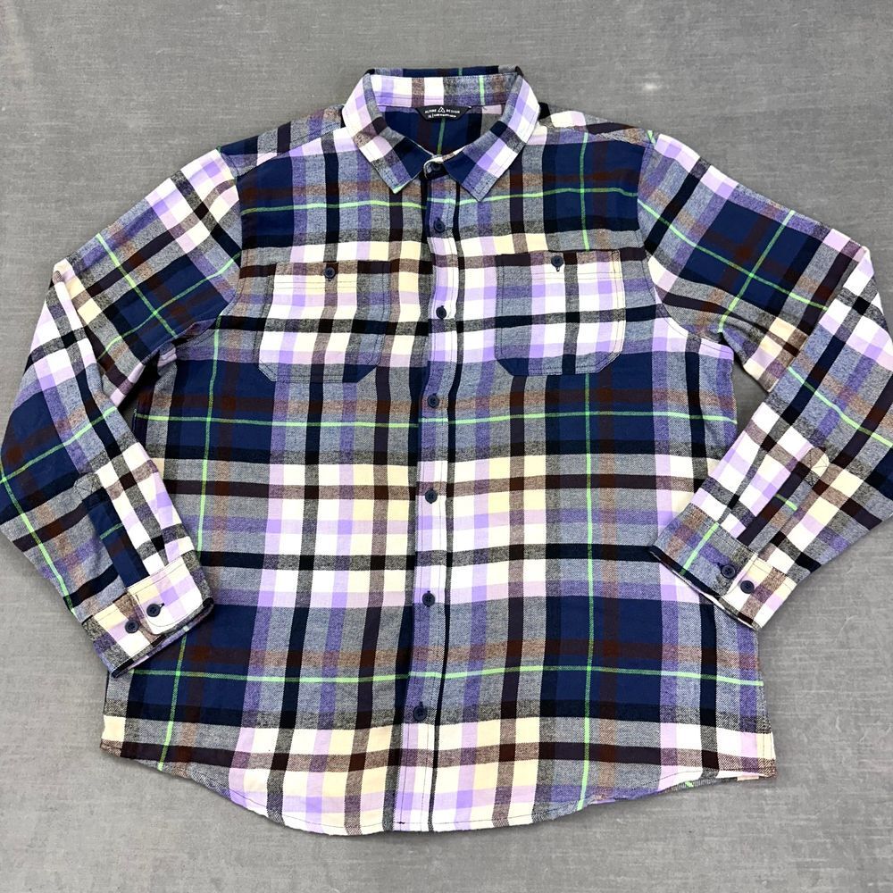 Alpine Design Shirt Mens XL Tartan Plaid‎ Long Sleeve Flannel Button Up Outdoors